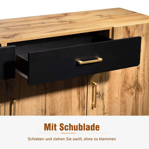 Sideboard Hernon Braun - Holzwerkstoff - 40 x 80 x 208 cm