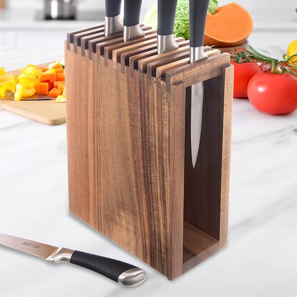 Messerblock 154313 Braun - Massivholz - 9 x 24 x 18 cm
