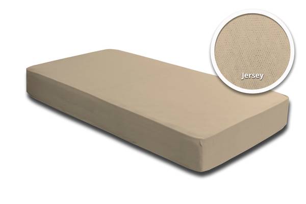 Kinder Baby Bettlaken beige 60-70x140 cm Beige - Jersey - 70 x 2 x 140 cm