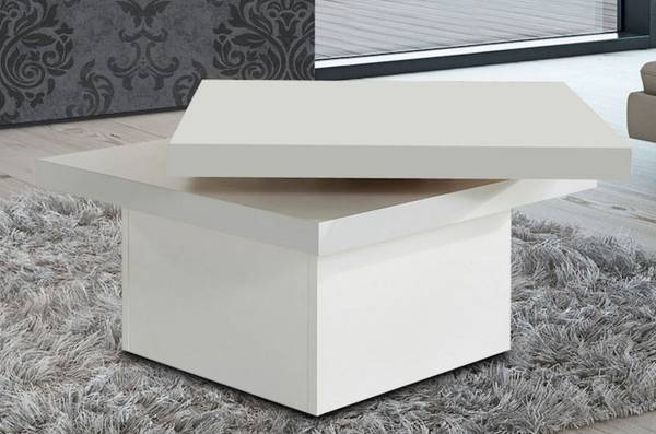Couchtisch PRAG Weiß - Holzwerkstoff - 67 x 42 x 67 cm