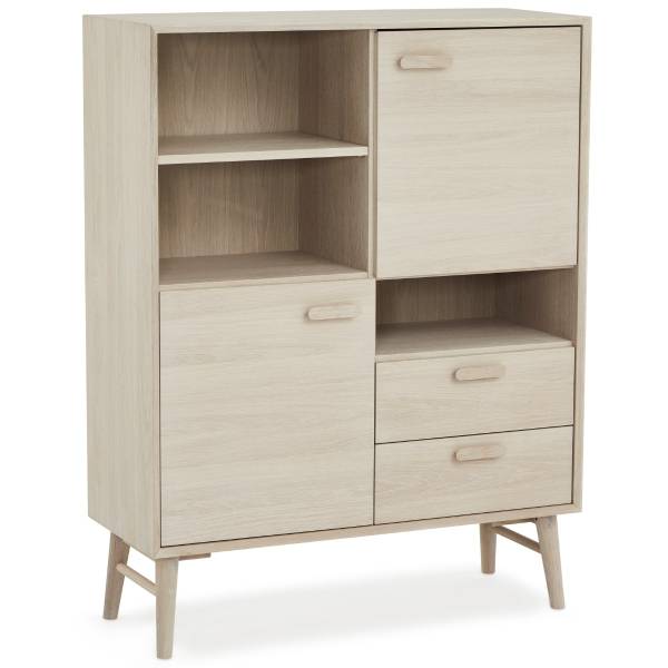Highboard Porto Braun - Eiche - 100 x 130 x 40 cm
