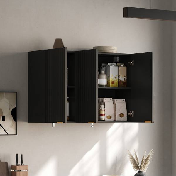 Küchen-Wandschrank SANSELIN Ⅱ Schwarz