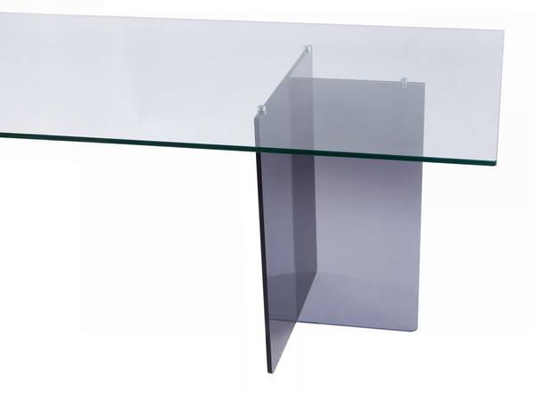Esstisch BYLENA Grau - Glas - 200 x 75 x 100 cm