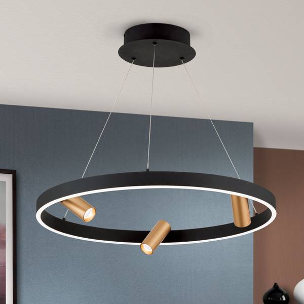 Hanglamp BERLIN zwart - metaal - 62 x 4 x 62 cm