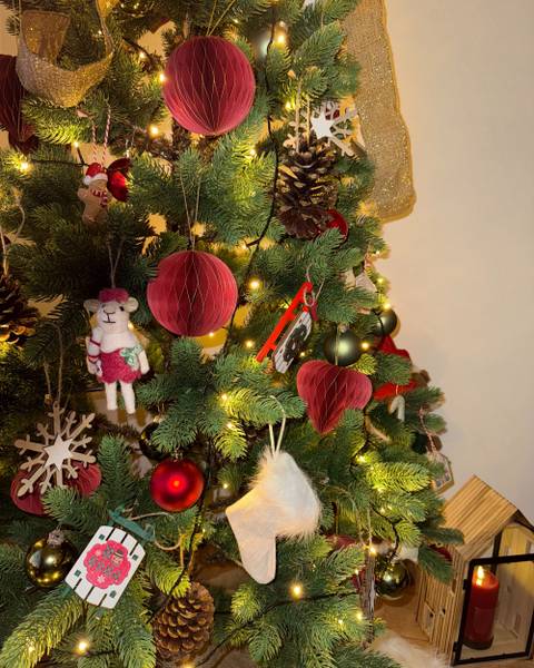 Weihnachtsbaumkugeln SUSA Rot - Papier - 12 x 10 x 12 cm