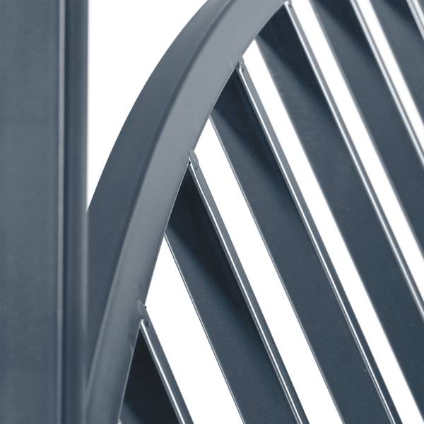 Rozenboog met bank grijs - ijzer - 115 x 205 x 50 cm