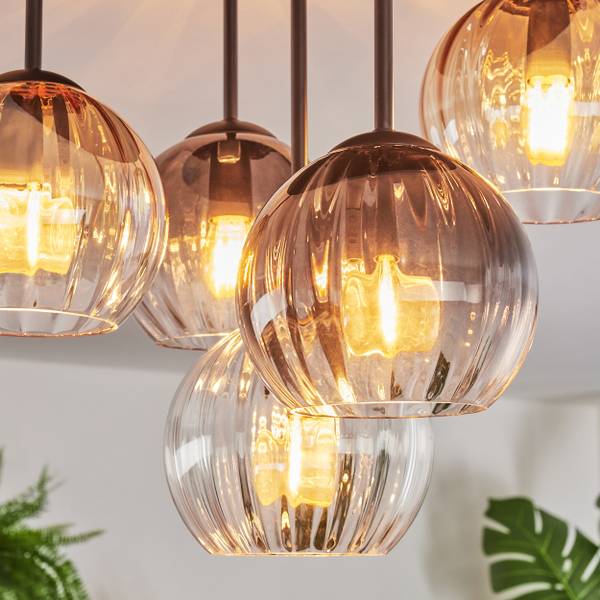 Deckenleuchte Cesaro Grau - Gelb - Metall - 39 x 22 x 40 cm