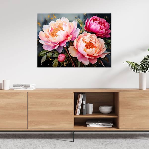 Wandbild Blumen 60 x 40 cm