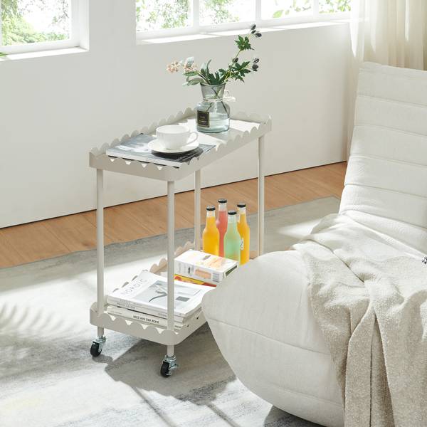 Servierwagen Bolmanralu rollbar Grau - Stahl - 61 x 60 x 31 cm