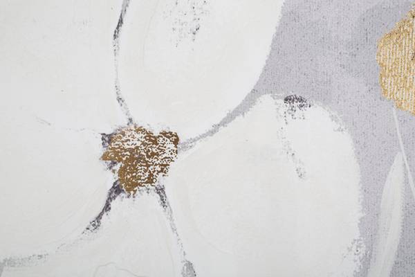 Canvas print Bloemrijk massief hout - 3 x 120 x 80 cm