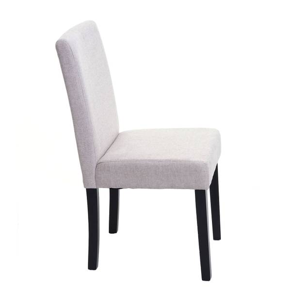 Eetkamerstoel Littau met opschrift beige - zwart