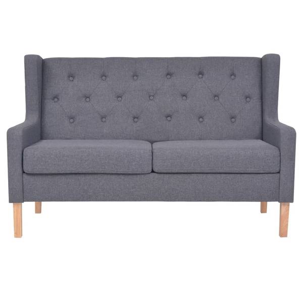 Sofa 2-Sitzer XT1561 Grau - Holzwerkstoff - 68 x 90 x 140 cm