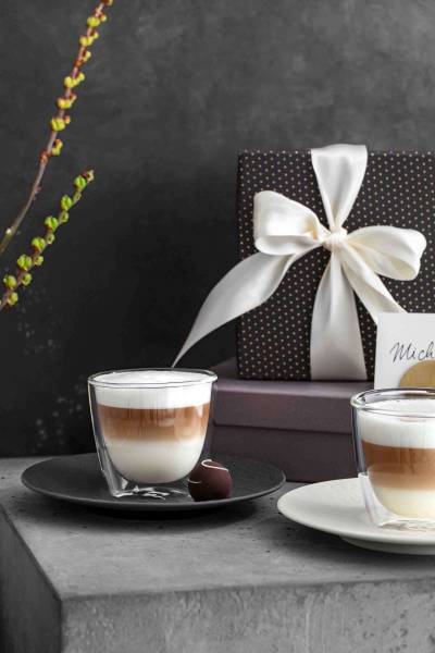 Café auLait-Set Manufacture Rock 12-tlg. Weiß - Glas - 18 x 12 x 18 cm