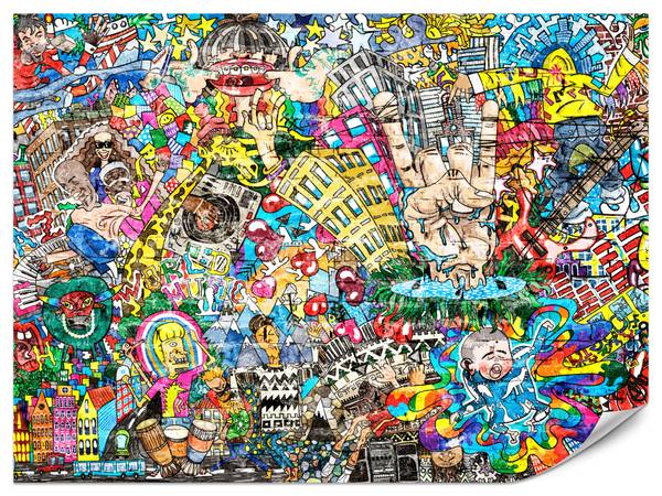 Fototapete Graffiti Streetart Jugend 500 x 350 x 350 cm