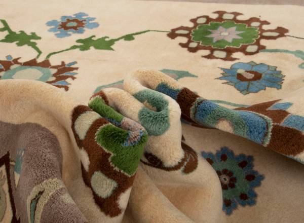 Tapis Täbriz XI Blanc - Laine - 243 x 1 x 304 cm
