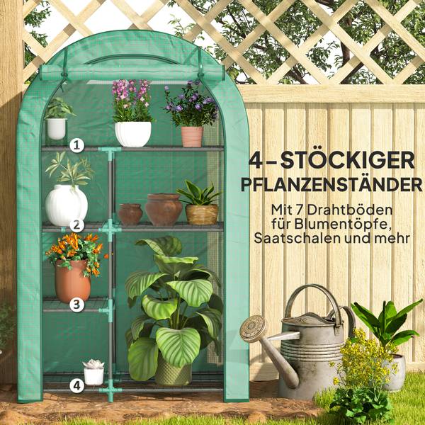 Gewächshaus 84H-222V00GN Grün