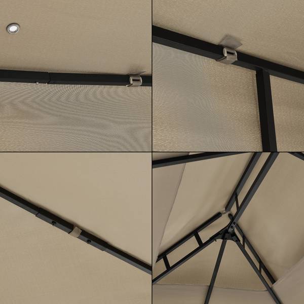 Pavillon Lanciano Beige - Textil - 400 x 265 x 300 cm