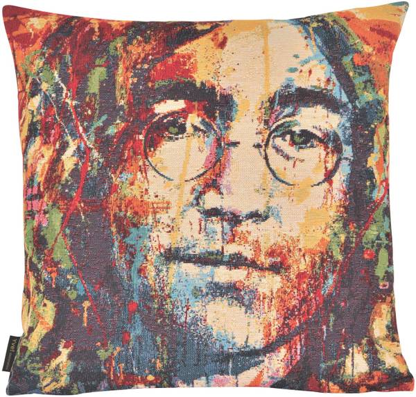 Kissenhülle Stars John Lennon Rot - Baumwollstoff - 45 x 1 x 45 cm