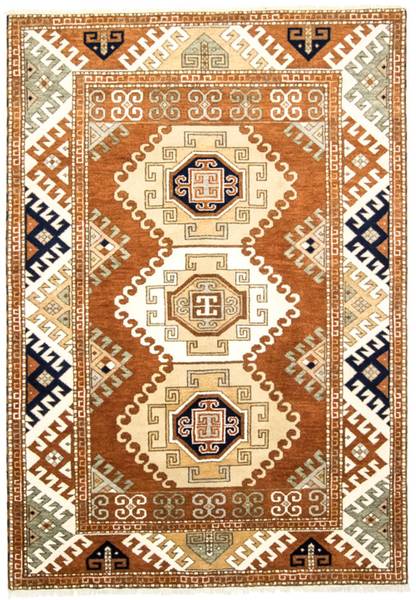 Orientteppich Oriental Orange - Wolle - 208 x 2 x 298 cm
