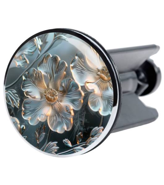 Bonde de lavabo Frostia Bleu - Gris - Polyester - 4 x 7 x 7 cm