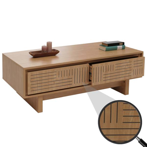 Couchtisch O33 Beige - Holzwerkstoff - Holz teilmassiv - 120 x 40 x 60 cm