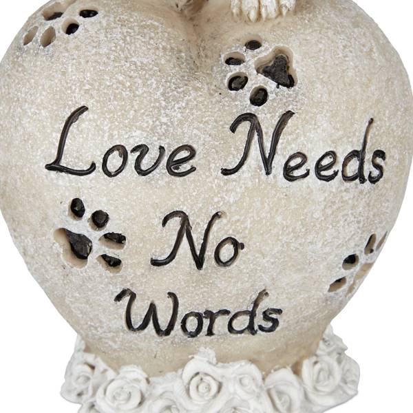 Gedenksteen voor katten zwart - wit - polyresin - 11 x 21 x 10 cm