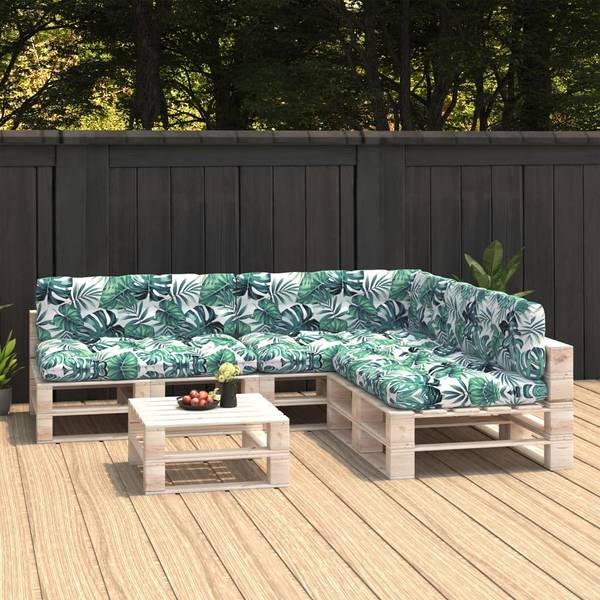 Palettensofa-Auflagen 3005166 (7er Set) Grün - Polyester - 80 x 10 x 120 cm
