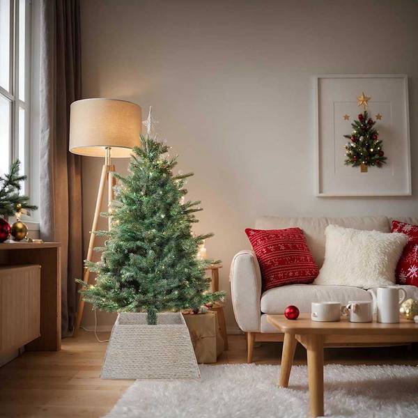 Kerstboomkraag wit - 70 x 28 x 70 cm