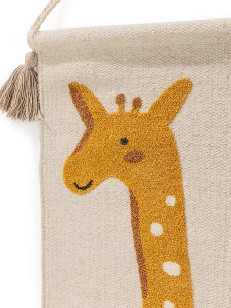 Wanddeko Savannah Gelb - Baumwollstoff - Wolle - Polyacryl - 45 x 1 x 75 cm