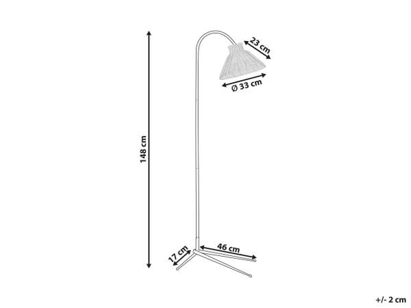 Stehlampen KERIAN Schwarz - Blau - Rattan - 46 x 148 x 63 cm