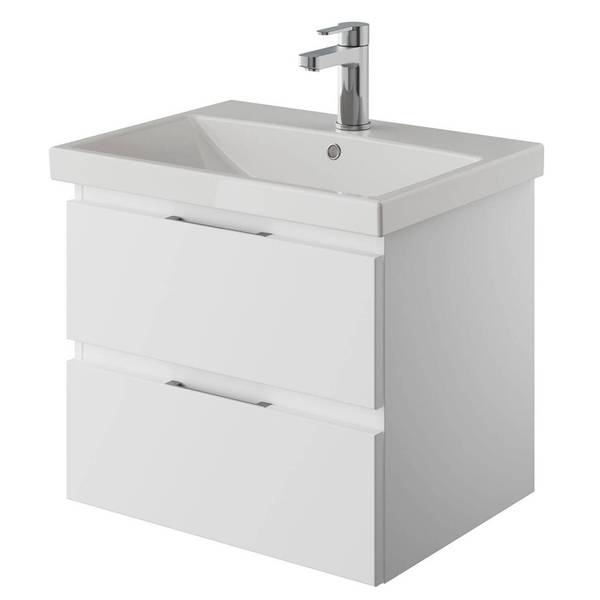 Badmöbel-Set VILLATORO-66-16 2er-Set Weiß - Holzwerkstoff - 60 x 200 x 45 cm
