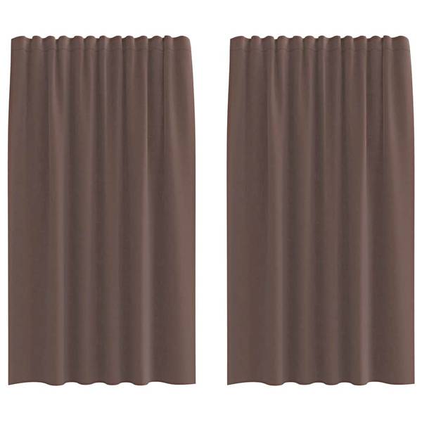 Rideau en voile 3043941-7 (lot de 2) Marron - Hauteur : 175 cm
