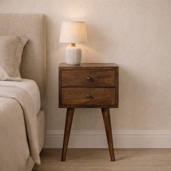 Table de chevet Nordic Marron - Manguier - 30 x 57 x 30 cm