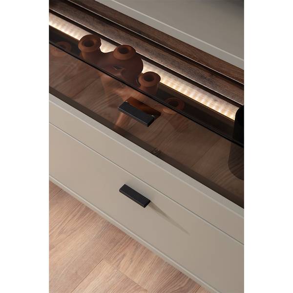Lowboard LIEZEN-05-3 Grau - Holzwerkstoff - 210 x 60 x 50 cm