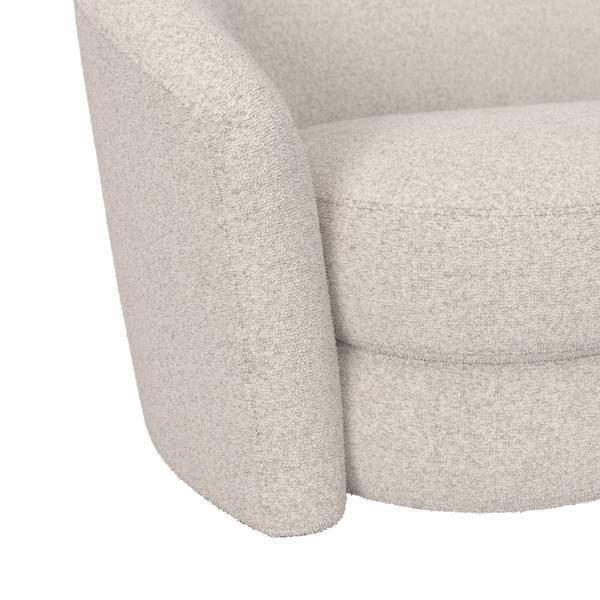 Sofa ISABEL Weiß - Textil - Holz teilmassiv - 197 x 72 x 86 cm