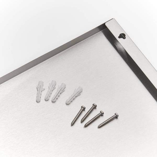 Magnettafel Cosmopolis - Silber - Metall - 80 x 1 x 60 cm
