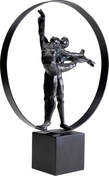 Deko Objekt Dancers Circle Schwarz - Stahl - 35 x 46 x 11 cm