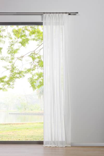 Schlaufengardine Pure 2er Set Weiß - Höhe: 300 cm