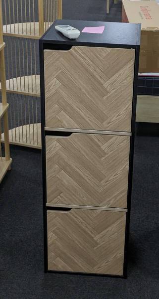 Étagère MIX N DOOR Noir - Bois manufacturé - 32 x 100 x 34 cm