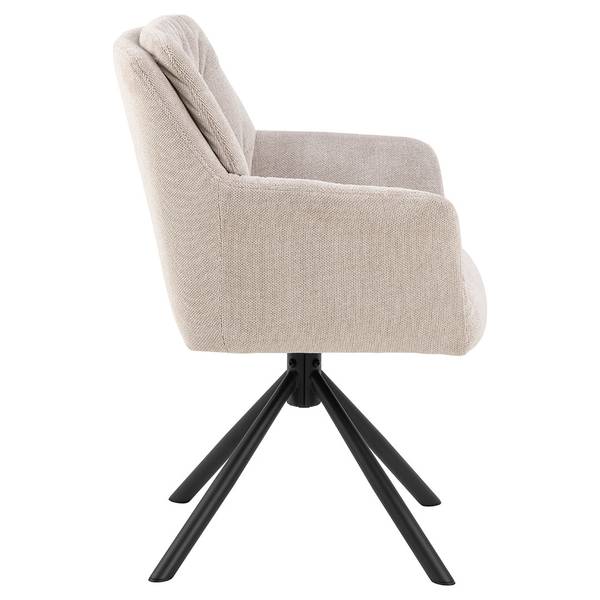 Esszimmerstuhl Alonso 2er Set Beige - Textil - 64 x 86 x 61 cm