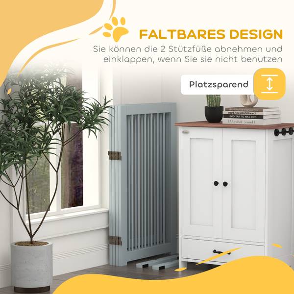 Hundegitter CP333 Grau - Holzwerkstoff - 36 x 91 x 220 cm