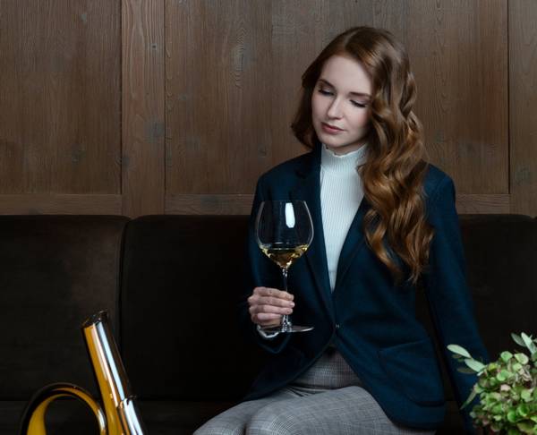Chardonnay + Tuch Performance 2er Set Kristallglas - 11 x 25 x 11 cm