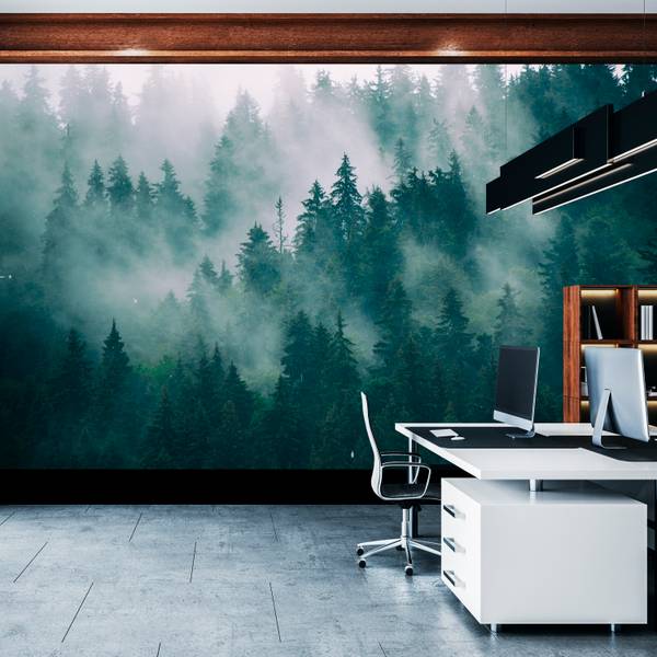 Fototapete Nebel Wald Natur Bäume 300 x 210 x 210 cm