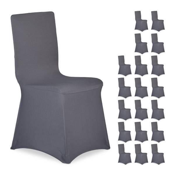 Housse de chaise en lot de 20 anthracite Anthracite