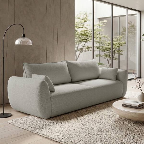 3-Sitzer Sofa ZORDO Grau - Chenille - Polyamid - 238 x 91 x 102 cm