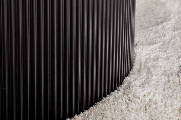 Esstisch UNIQUE Schwarz - Keramik - Holzwerkstoff - Massivholz - 120 x 75 x 120 cm