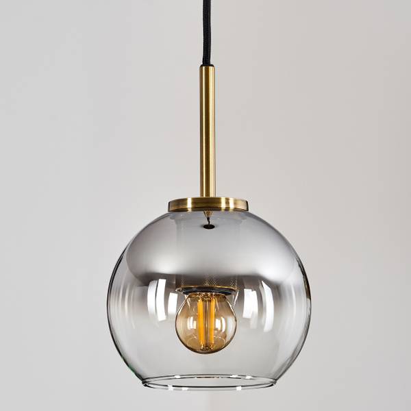 Deckenleuchte Cesaro Grau - Aluminium - Klarglas - 80 x 140 x 80 cm