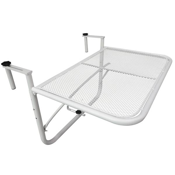 Balkonhängetisch 84B-296WT Weiß - Metall - 56 x 50 x 60 cm