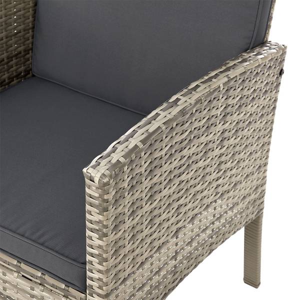 Gartenmöbel Sitzgruppe Turin (6-teilig) Grau