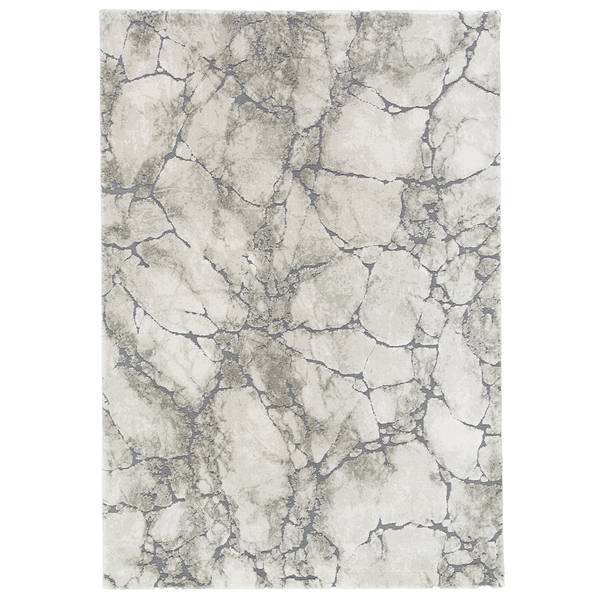 Venezia Teppich Marmor Opitk Grau - Textil - 120 x 1 x 170 cm